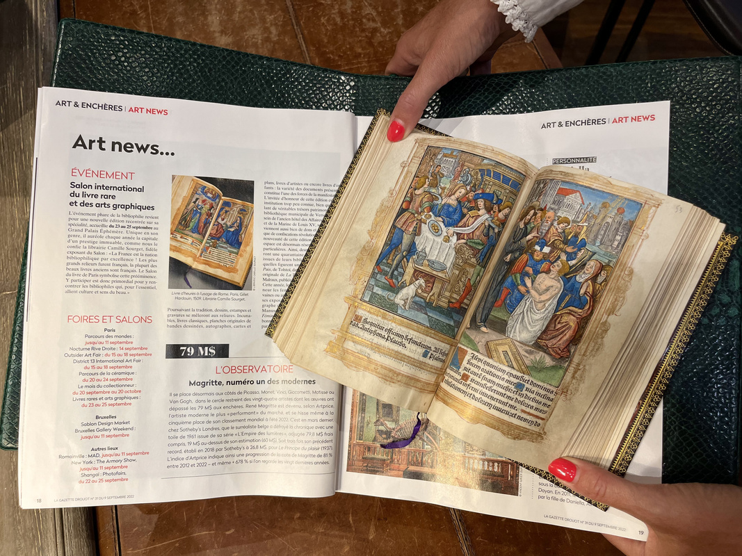 Article de la Gazette Drouot sur la participation de la Librairie Camille Sourget au Salon international du Livre Rare à Paris