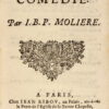 LAvare. Com5die. Par I. B. P. Moli5re.
