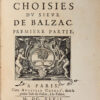Lettres choisies du sieur de Balzac. Première partie - Seconde partie. - 이미지 2