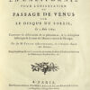 Reise nach Kalifornien zur Beobachtung des Durchgangs der Venus über die Sonnenscheibe, am 3. Juni 1769; Enthält die Beobachtungen dieses Phänomens und die historische Beschreibung der Route des Autors durch Mexiko.
