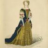 Galerie française de femmes célèbres par leurs talens, leur rang ou leur beauté. Portrait en pied, dessinés par M. Lanté, la plupart d’après des originaux inédits ; gravés par M. Gatine, et coloriés ; avec des notices biographiques et des remarques sur les habillemens. - 이미지 3