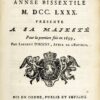 ALMANACH ROYAL. Schaltjahr 1780 zum ersten Mal im Jahr 1699 Seiner Majestät von Laurent d’Houry, dem Großvater des Verlegers, präsentiert. – Bild 2