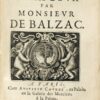 Les Entretiens de feu Monsieur de Balzac. [Suivi de :] II – Aristippe, ou de la cour. - Image 3