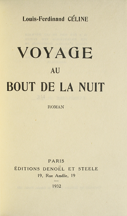 Voyage au Bout de la Nuit - CELINE, Luis-Ferdinand.: 9780828836272