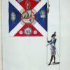 Sammlung der Fahnen der Pariser Nationalarmee, hergestellt in den Bezirken von Paris im Juli 1789.