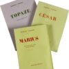 Seltene Zusammenkunft von drei Erstausgaben von Marcel Pagnol auf Japanpapier