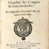 RECUEIL DES EDICTS DU ROY le vingtiesme Décembre mil six cens trente cinq.