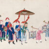 PEINTURE CHINOISE EN ROULEAU REPRÉSENTANT UN CORTÈGE DE MARIAGE. - Image 2