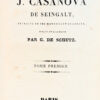 Mémoires du vénitien J. Casanova de Seingalt , extraits de ses manuscrits originaux; publiés en Allemagne par G. de Schutz. [à  partir du Tome VIII: “Et traduits par M. Aubert de Vitry, traducteur des Mémoire de Goëthe etc.”]. - Image 2