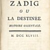Zadig ou la Destine9e, Histoire orientale - 图片 2