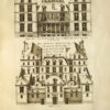 Livre d’Architecture de Jacques Androuet du Cerceau, Contenant les plans & dessaings de cinquante bastimens tous differens : pour instruire ceux qui desirent bastir, soient de petit, moyen, ou grand estat. Avec declaration des membres & commoditez, & nombre des toises, que contient chacun bastiment, dont l’elevation des faces est figurée sur chacun plan. - Image 2