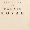 Histoire du Palais Royal.