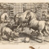 Venationes Ferarum, Avium, Piscium. Kämpfe der Bestien: und gegenseitige Bestienkämpfe, dargestellt von Joannes Gallaeus: In Versen versehen von C. Kiliano Dufflaeo. Dem edlen, klugen und sehr erfahrenen Mann, Herrn Henrico ab Osthoorn et Sonnevelt, lizenziertem Jurisprudenz, seinem Verwandten, Philippus Gallaeus aus Liebe gewidmet. – Bild 6