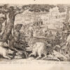 Venationes Ferarum, Avium, Piscium. Kämpfe der Bestien: und gegenseitige Bestienkämpfe, dargestellt von Joannes Gallaeus: In Versen versehen von C. Kiliano Dufflaeo. Dem edlen, klugen und sehr erfahrenen Mann, Herrn Henrico ab Osthoorn et Sonnevelt, lizenziertem Jurisprudenz, seinem Verwandten, Philippus Gallaeus aus Liebe gewidmet. – Bild 9