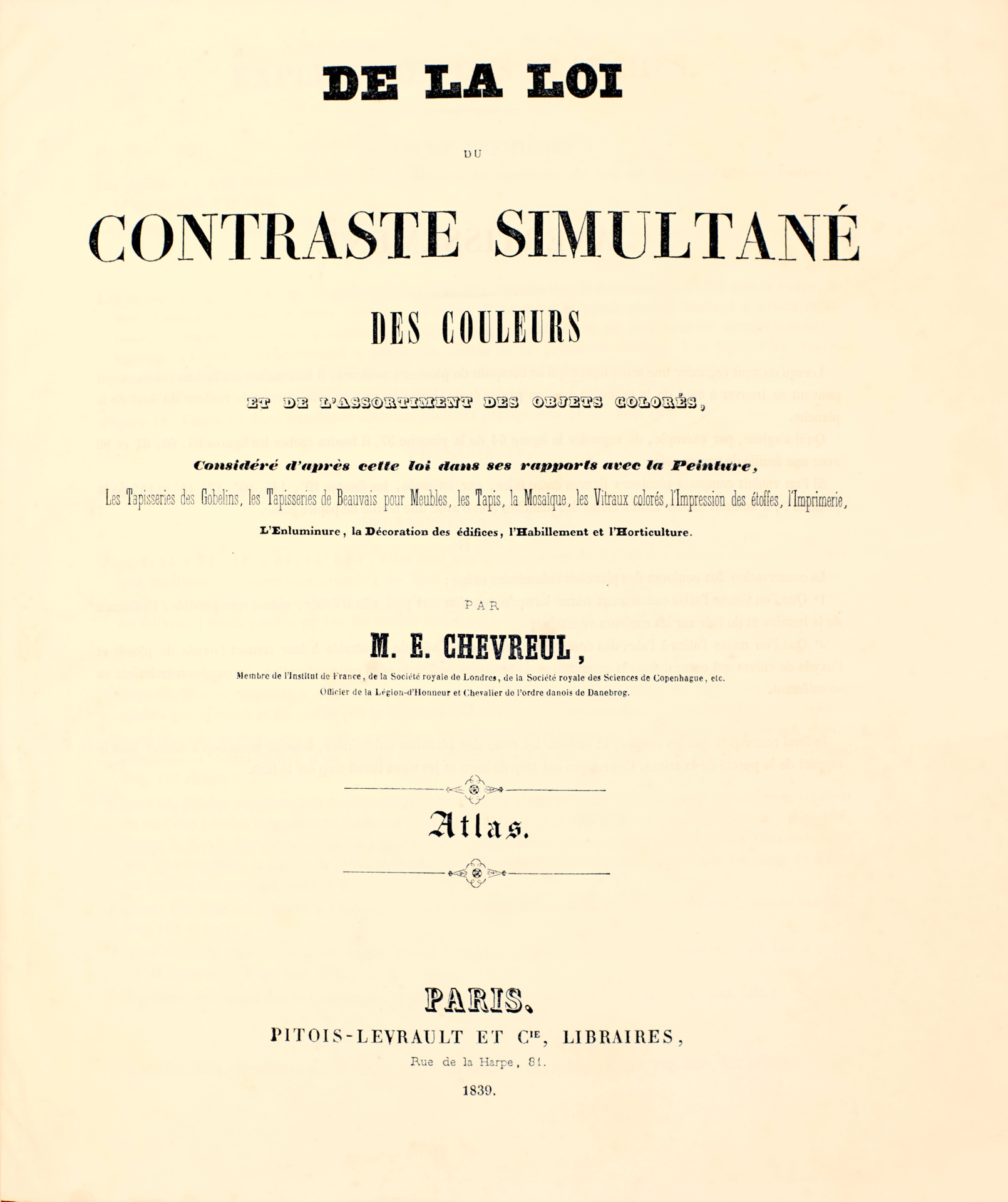 La loi du contraste simultané des couleurs en peinture (théorie