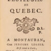 Histoire de l’Hôtel-Dieu de Québec.