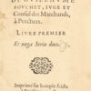 Se9re9es de Guillaume Bouchet, juge et Consul des Marchands, e0 Poitiers.