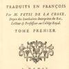 Les Mille & un Jour, Contes Persans. Traduits en fran3ois par M. Petis de La Croix. - Imagen 2