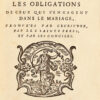 La Vie des gens mariez ou les obligations de ceux qui s'engagent dans le mariage. - Imagen 2