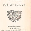 Bajazet. Tragdie. Par M. Racine.