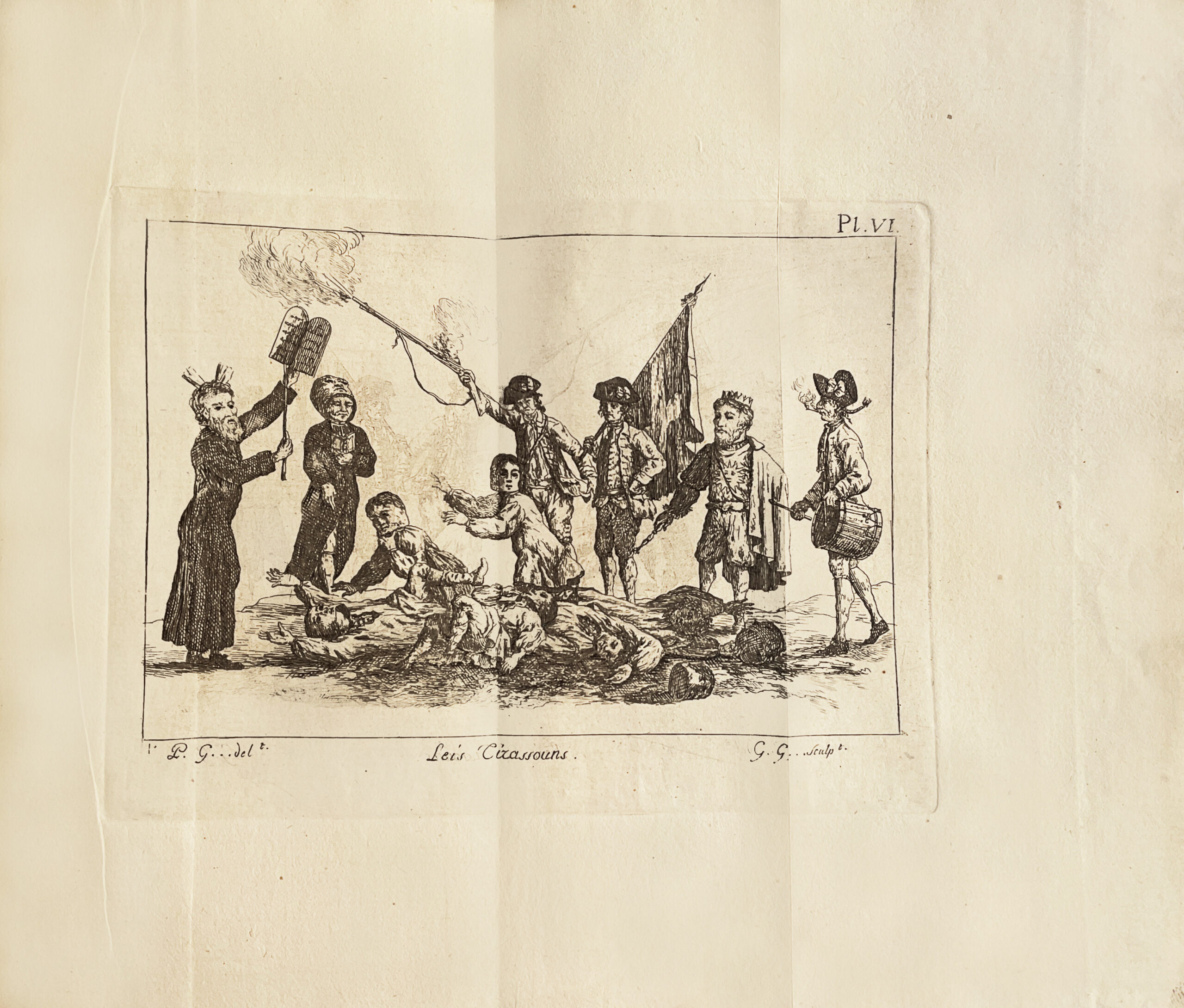 Erklärung der Zeremonien des Fronleichnamsfestes in Aix-en-Provence, Geschmückt mit Figuren des Liebeslehnoffiziers (sic); des Königs & der Bâtonniers der Bazoche; des Stadtpfarrers; & der Teufelsspiele, der Razcassetos, der Apostel, der Königin von Saba, der Tirassons… – Bild 5