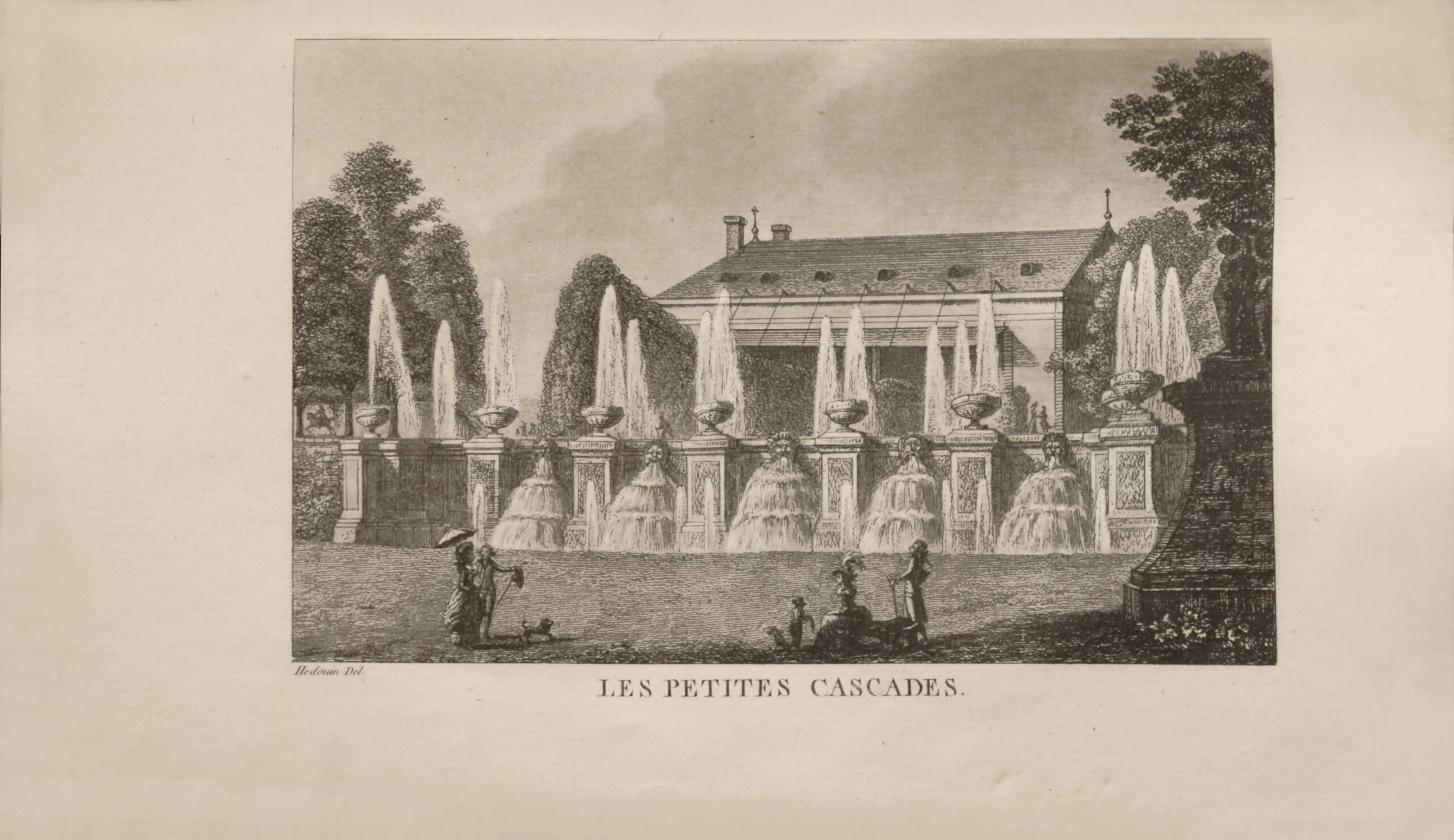 Promenades ou itinéraires des Jardins de Chantilly, Orné d’un Plan et de vingt Estampes qui en représentent les principales Vues, dessinées et gravées par Mérigot. – Image 3