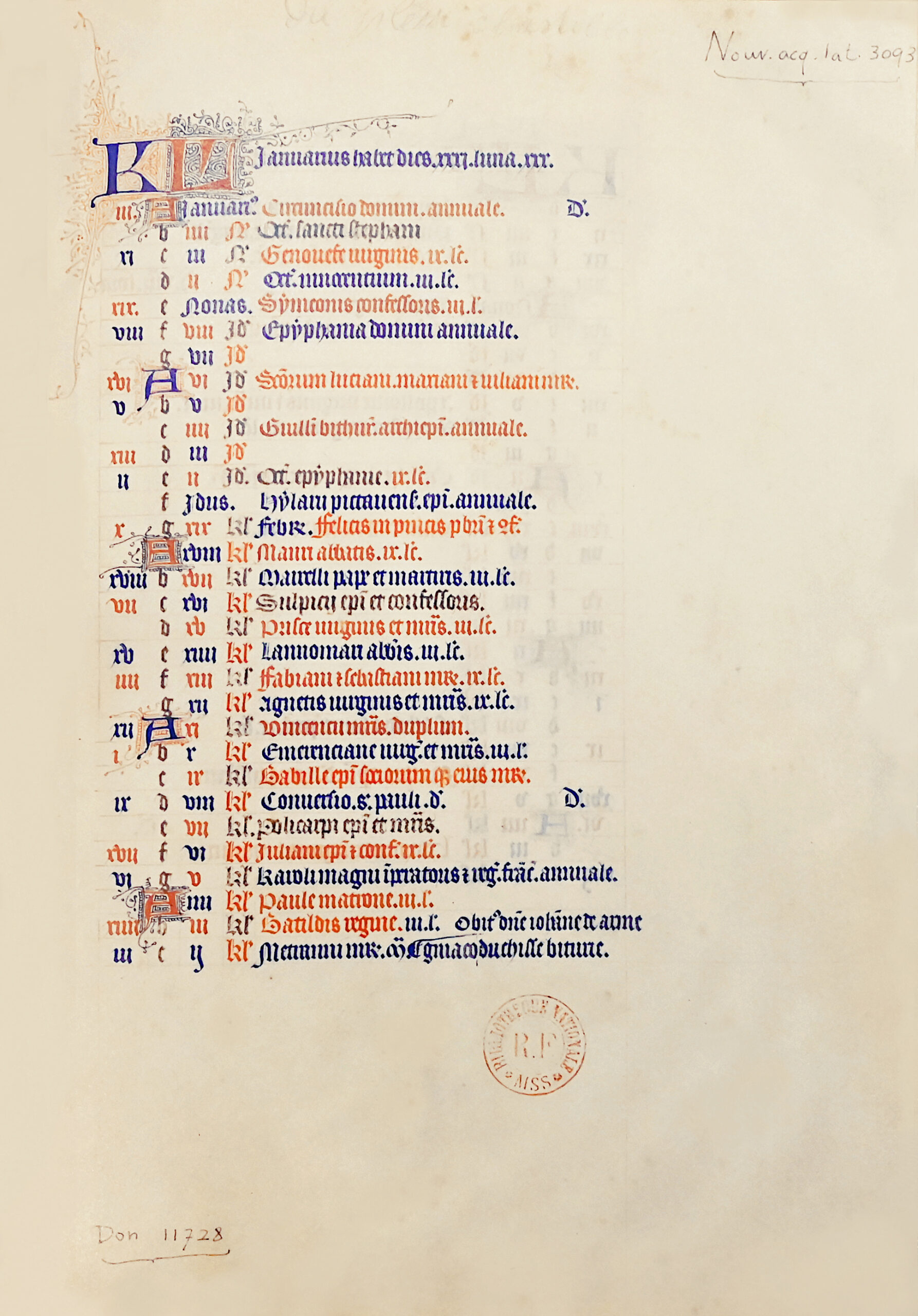 Las Très Belles Heures de Notre-Dame de Jean, duque de Berry. Nouv. acq. lat. 3093 Biblioteca Nacional, París. - Imagen 2