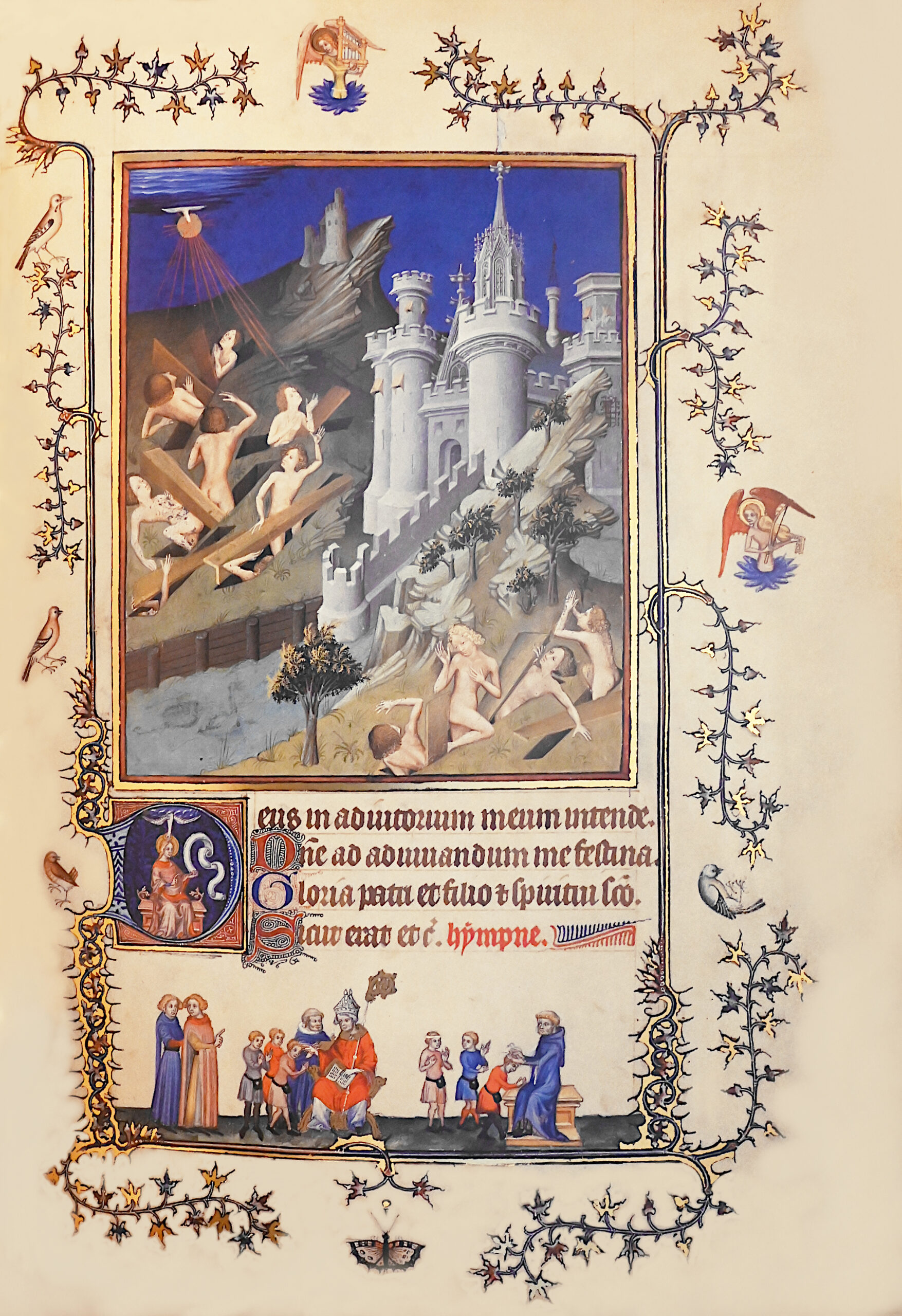 Las Très Belles Heures de Notre-Dame de Jean, duque de Berry. Nouv. acq. lat. 3093 Biblioteca Nacional, París.