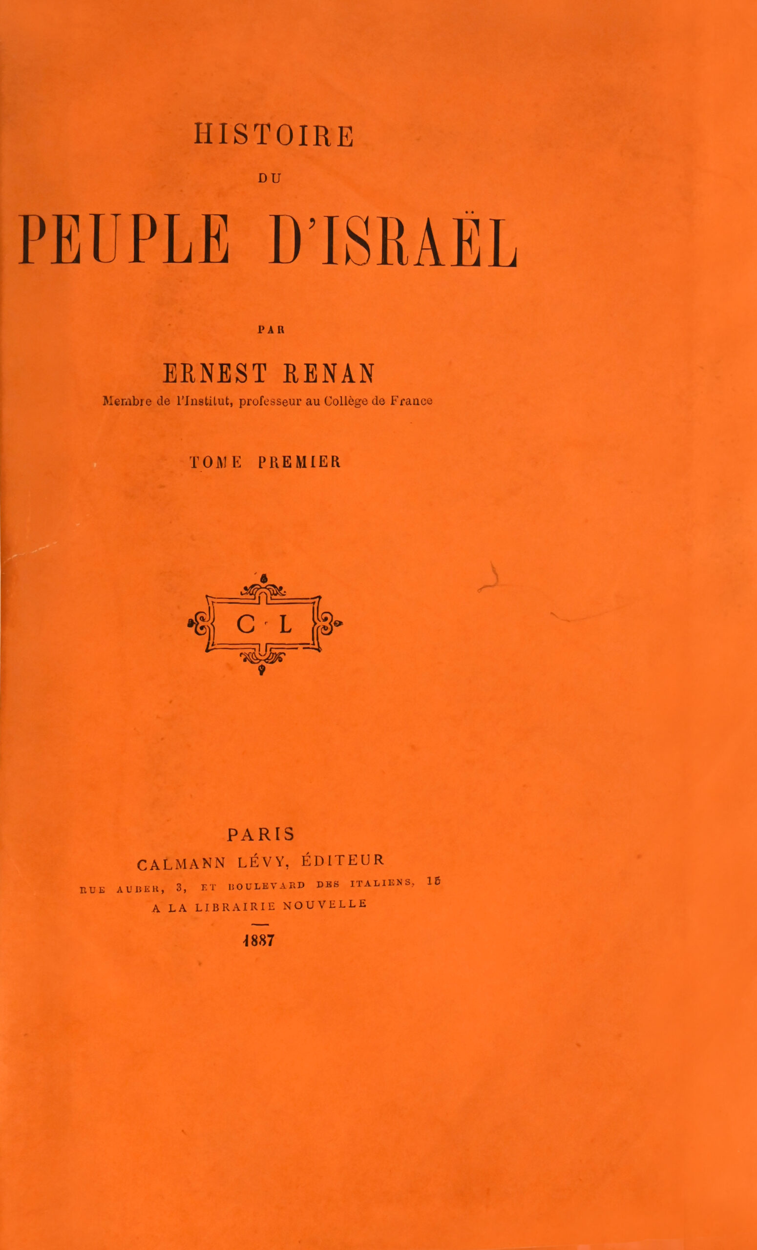 Histoire du peuple d’Israël, Tome 1er, Tome V. – Image 3