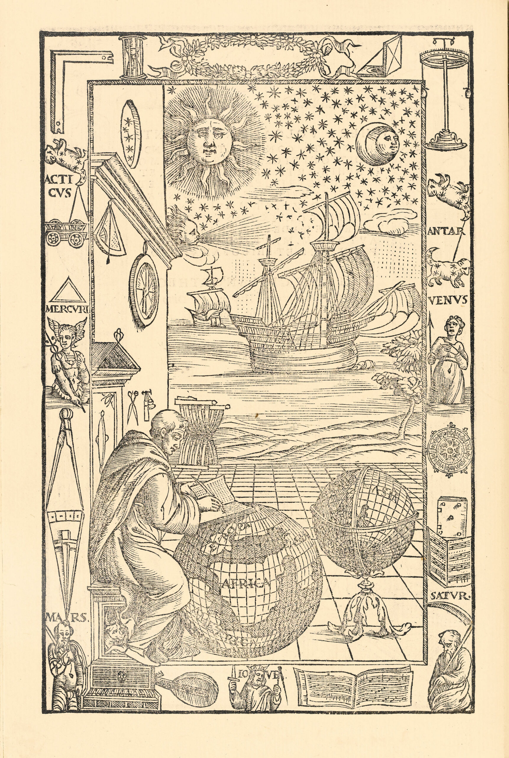 Sphera volgare novamente tradotta con molte notande additioni di geometria, cosmographia, arte navicatoria, et stereometria… et philopanareto. – Image 2