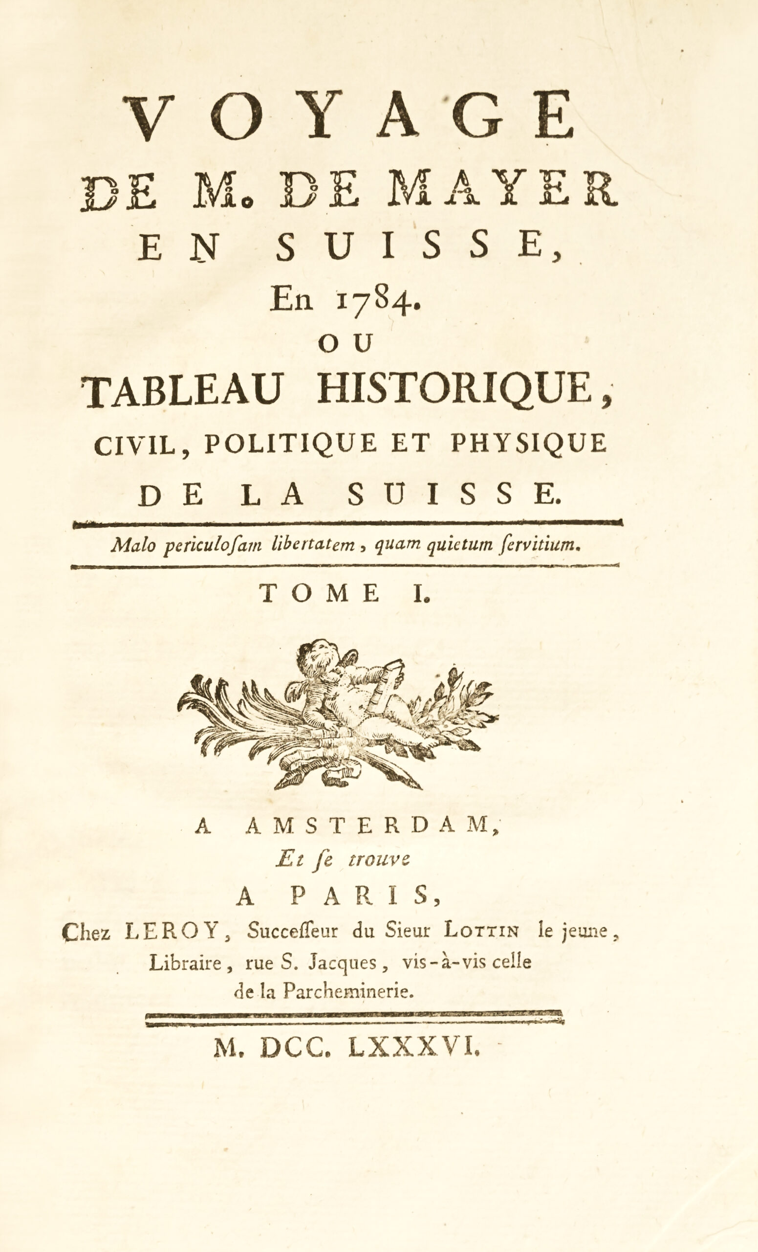 Reise in die Schweiz im Jahr 1784 oder Historisches, ziviles, politisches und physisches Tableau der Schweiz. – Bild 2